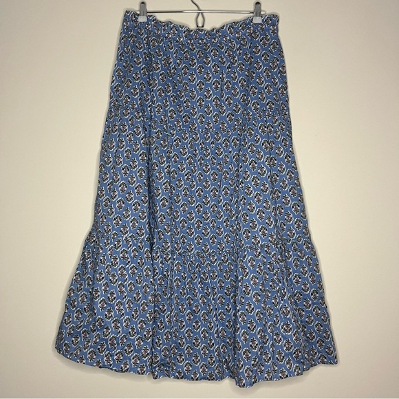 J. CREW FACTORY Floral Prairiecore Coastal Cowgirl Ditsy Ruffle Tiered Skirt - Picture 5 of 6